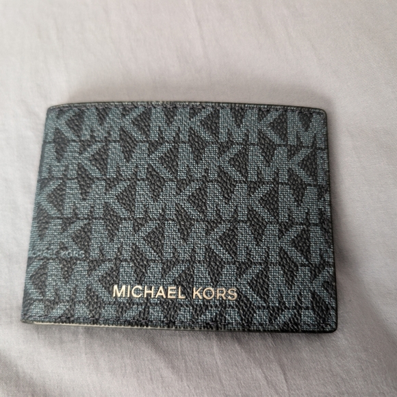 Michael Kors Other - Michael Kors Men's Blue Monogram Billfold Card Holder Wallet
